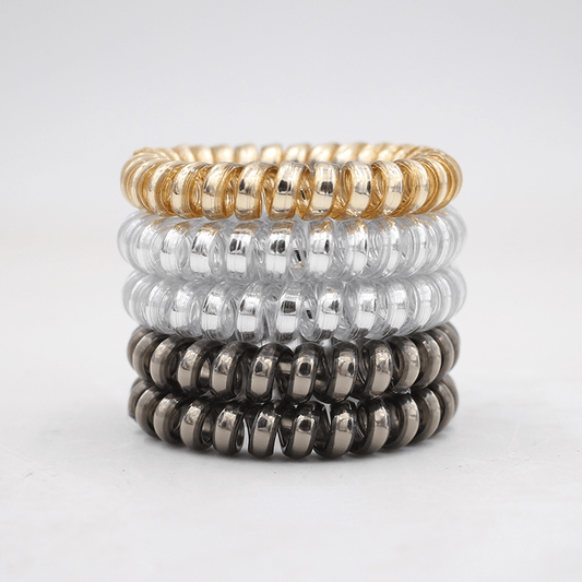 5pcs Non Slip Hair Coil Wire Hair Tie Minimalist Hair Band