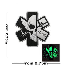 Men's PVC Rubber Army Military Patch Hook Patches Armbands