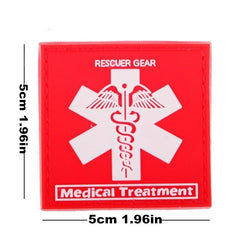 Men's PVC Rubber Army Military Patch Hook Patches Armbands