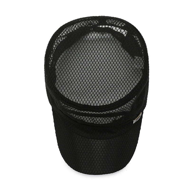 Men's Breathable Flat Top Hat Outdoor Sunscreen Cap