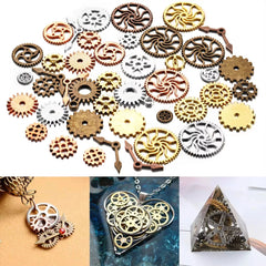 50g Metal Gear Clock Jewelry UV Resin Epoxy Mold Fill