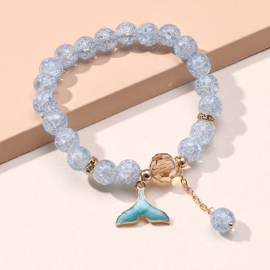 Panda Mermaid Tail Crystal Bracelet for Kids
