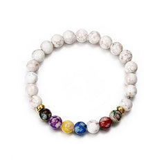 7 Chakra Stone Bracelet Yoga Balance Energy Beads Bangle