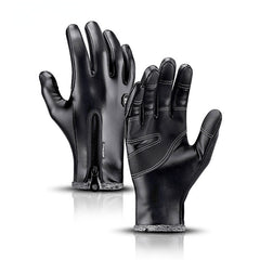 Warm Thermal Fleece Leather Gloves Windproof Waterproof Ski Snow Touch Gloves