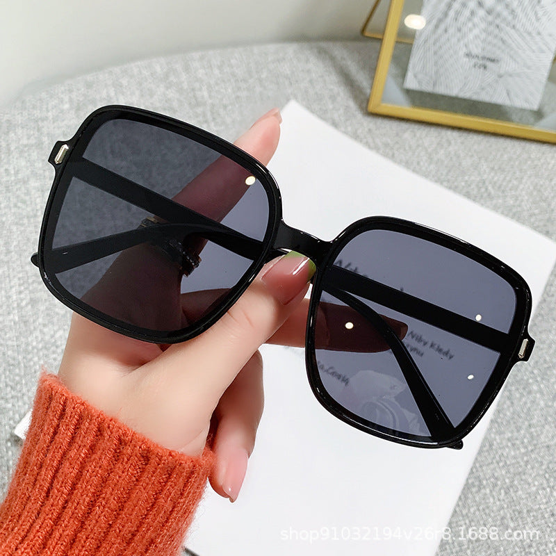 Oversized Square Sunglasses Gradient Clear Lens Eyewear