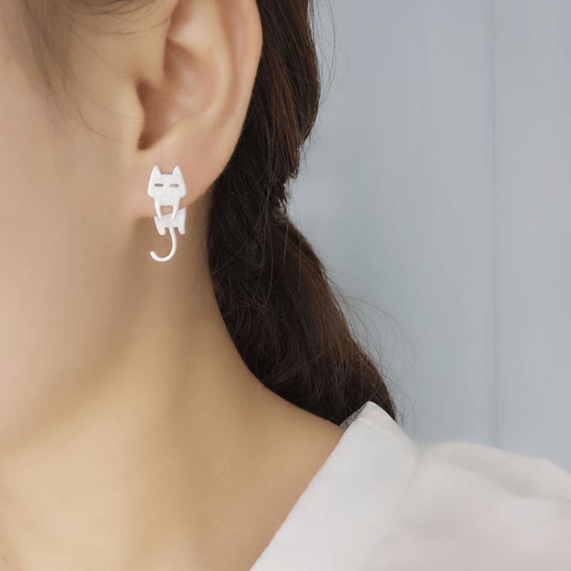 Cat Fish Stud Earrings Funny Ear Jewelry Accessories