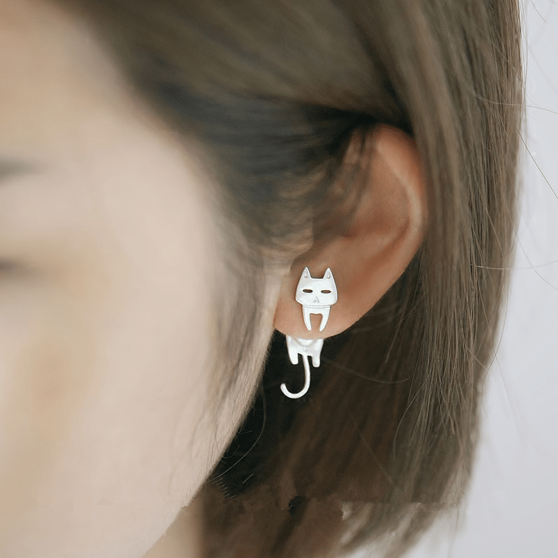 Cat Fish Stud Earrings Funny Ear Jewelry Accessories