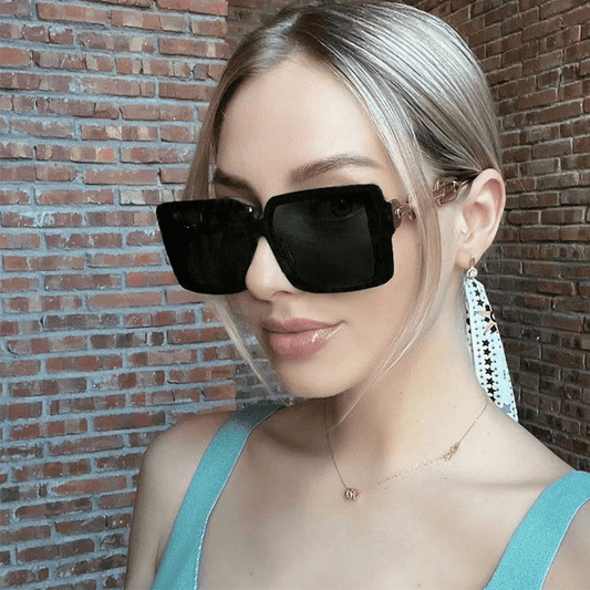 Oversized Square Frame Sunglasses UV400