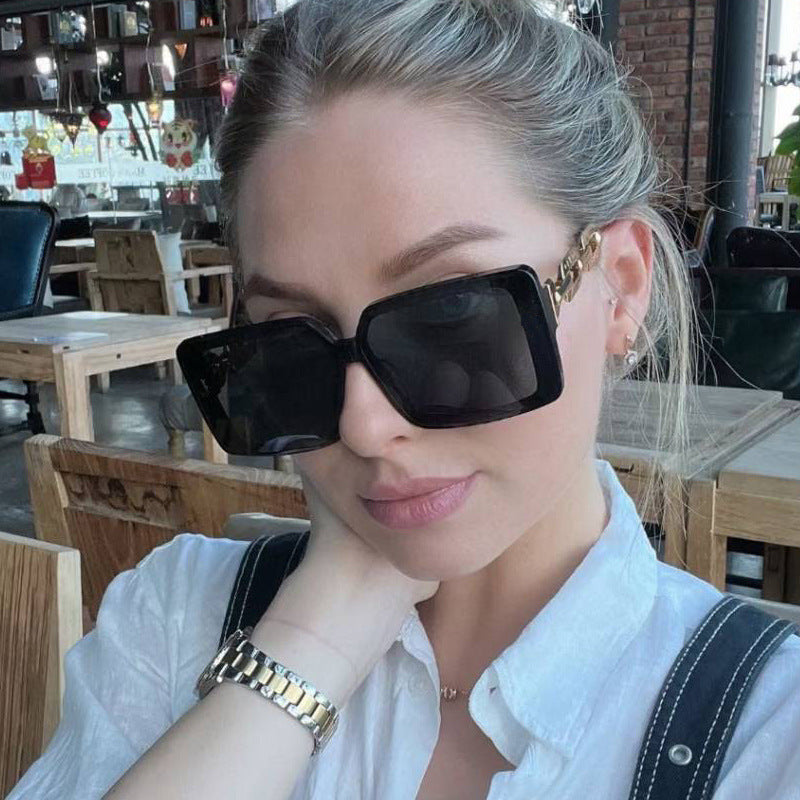 Oversized Square Frame Sunglasses UV400