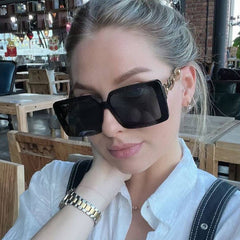 Oversized Square Frame Sunglasses UV400