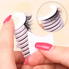 10pcs Reusable Transparent False Eyelash Glue Strip No Glue Eyelashes