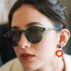 Round Sunglasses Rivet Decor Anti Glare UV400