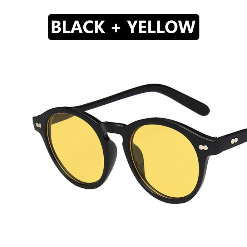 Round Sunglasses Rivet Decor Anti Glare UV400