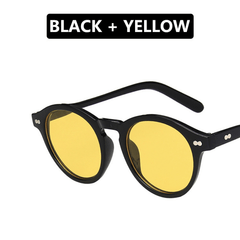 Round Sunglasses Rivet Decor Anti Glare UV400