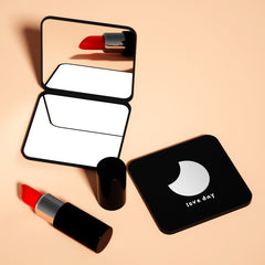 Square Compact Mirror for Travel Double Sided Handbag Cosmetic Mirror