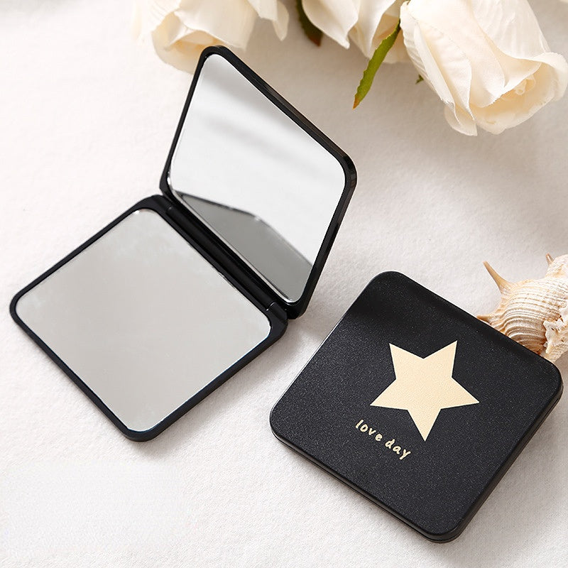 Square Compact Mirror for Travel Double Sided Handbag Cosmetic Mirror