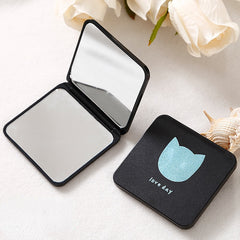 Square Compact Mirror for Travel Double Sided Handbag Cosmetic Mirror