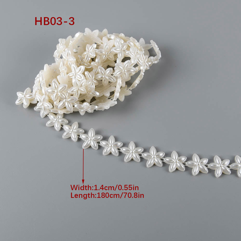 179 ABS Flatback Pearl Beads Chain Sewing Trim Cake Decoration
