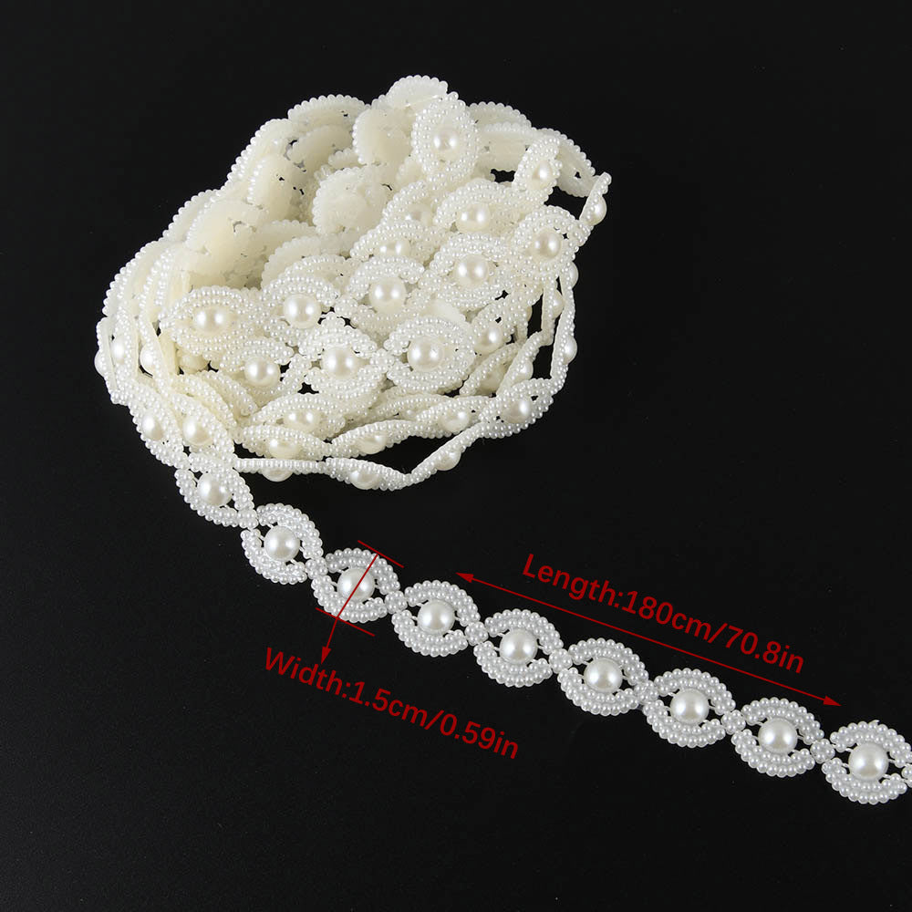 179 ABS Flatback Pearl Beads Chain Sewing Trim Cake Decoration