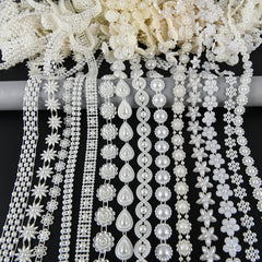 179 ABS Flatback Pearl Beads Chain Sewing Trim Cake Decoration