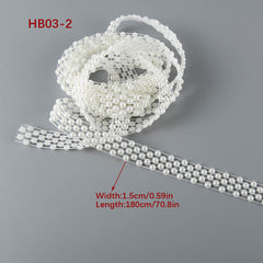 179 ABS Flatback Pearl Beads Chain Sewing Trim Cake Decoration