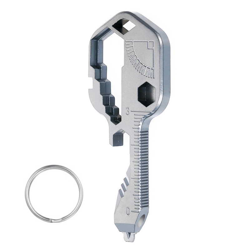 24-in-1 Stainless Steel Key Chain with Cartoon Pendant & Opener