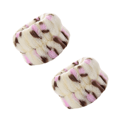 Leopard Headband & Wristband Set Plush Elastic Headscarf