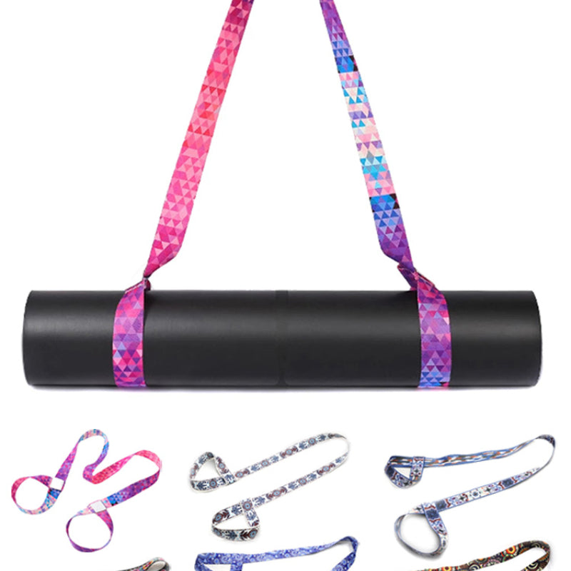 Adjustable Elastic Yoga Mat Belt with Shoulder Strap