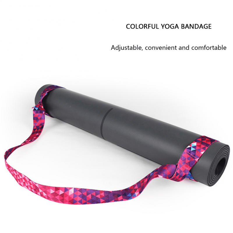 Adjustable Elastic Yoga Mat Belt with Shoulder Strap