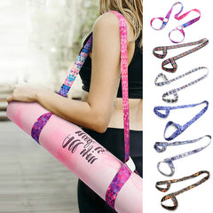Adjustable Elastic Yoga Mat Belt with Shoulder Strap