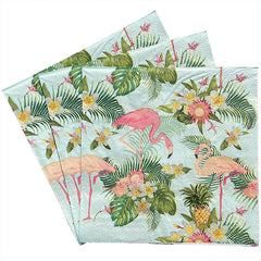 20pcs Animal Print Summer Party Napkins Square Wood Pulp Tissue Paper