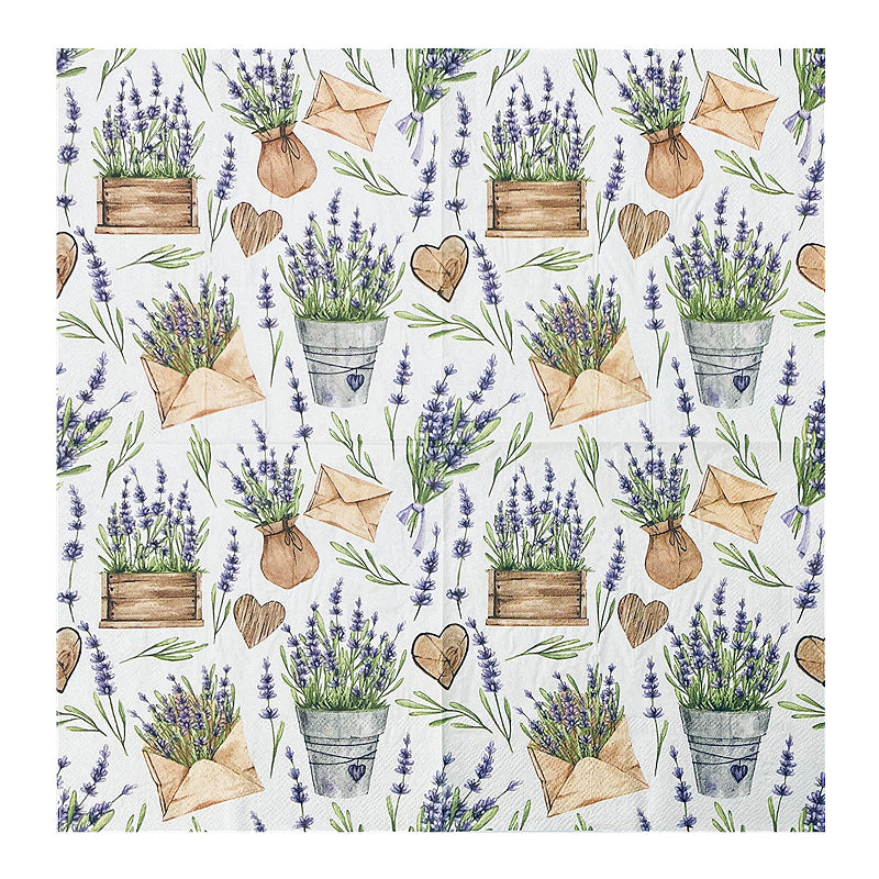 20pcs Lavender Gardener Party Paper Towels Decoration