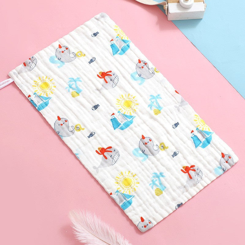 Baby Gauze Square Towel Bib Six Layer Cotton Towel for Children