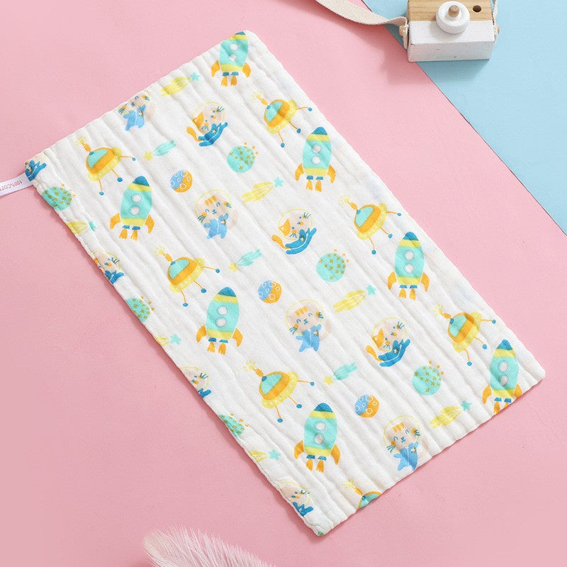 Baby Gauze Square Towel Bib Six Layer Cotton Towel for Children