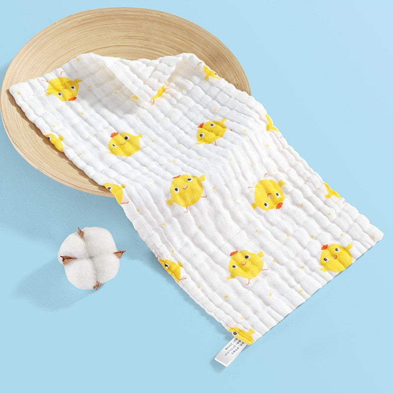 Baby Gauze Square Towel Bib Six Layer Cotton Towel for Children