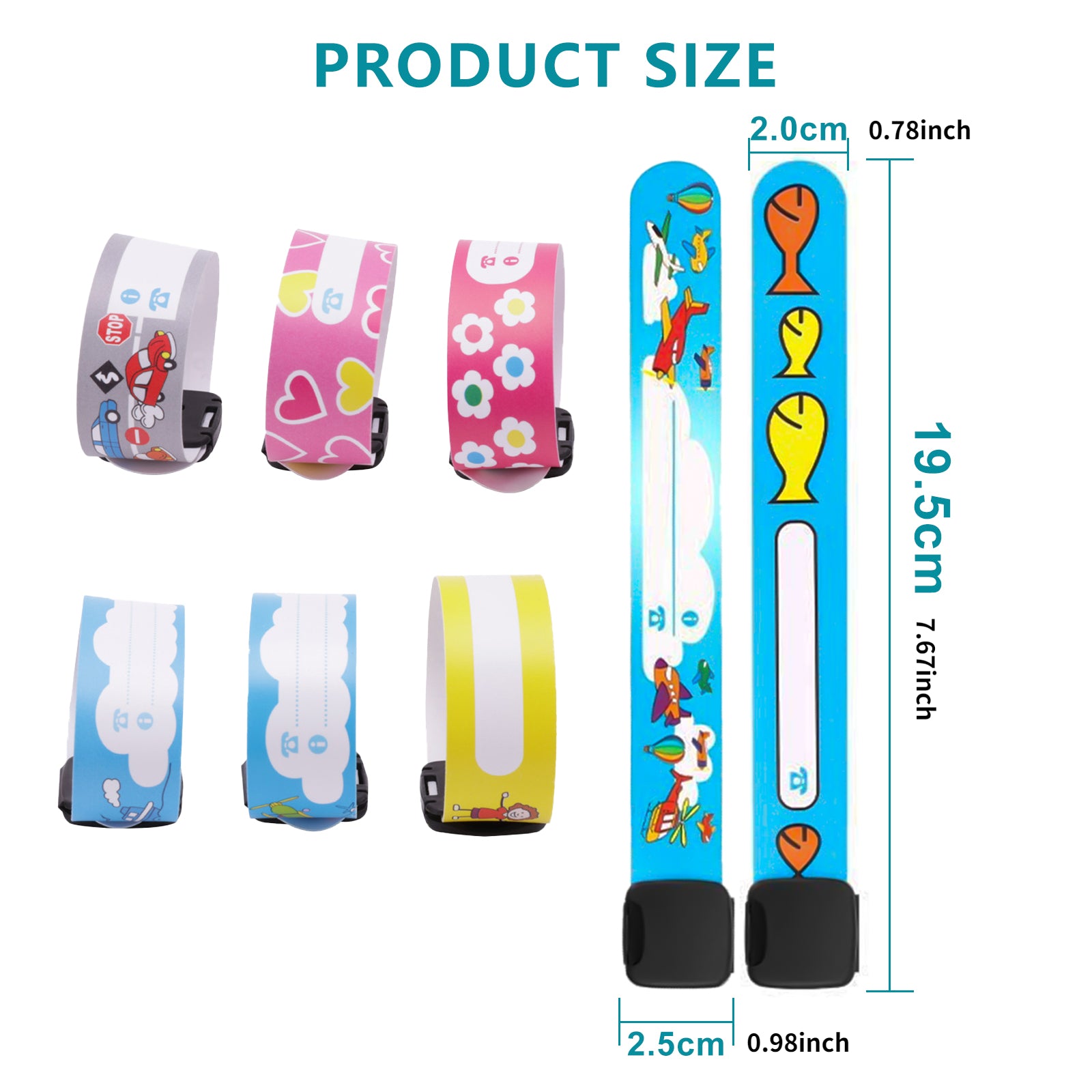 8pcs Child SOS Safety Bracelets Waterproof Anti Lost Wrist Belt for Boys Girls