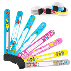 8pcs Child SOS Safety Bracelets Waterproof Anti Lost Wrist Belt for Boys Girls