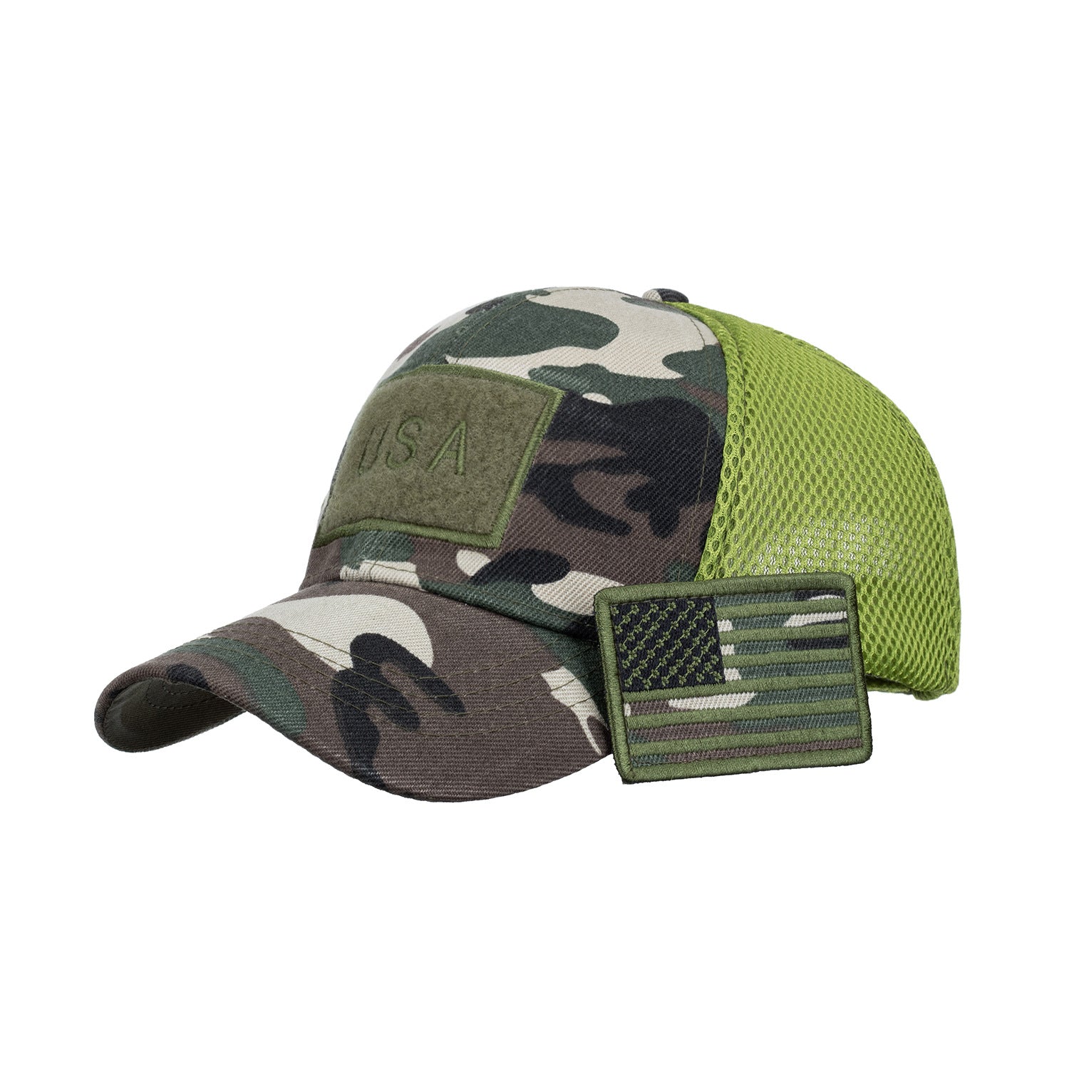 Flag Camo Patch Embroidered Baseball Cap Net Cap