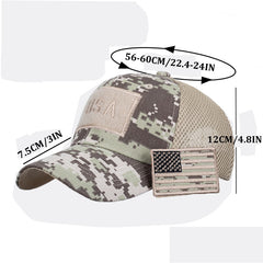 Flag Camo Patch Embroidered Baseball Cap Net Cap