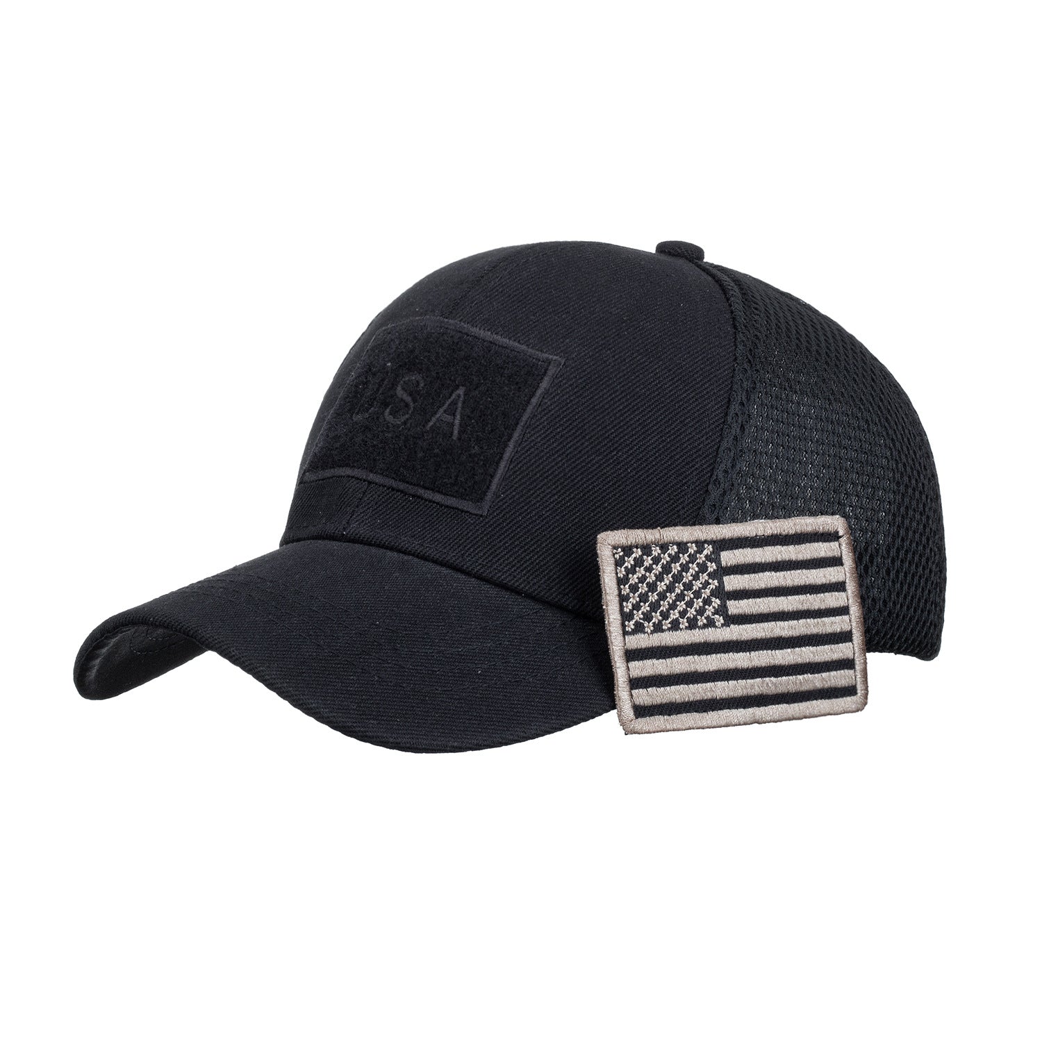 Flag Camo Patch Embroidered Baseball Cap Net Cap
