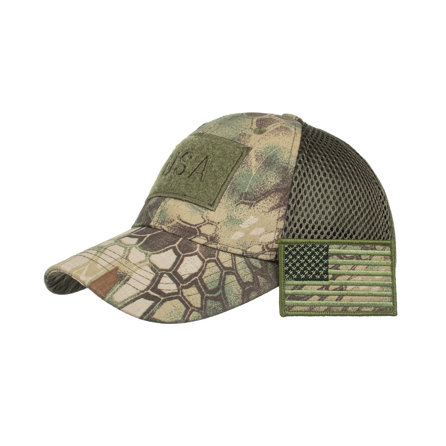 Flag Camo Patch Embroidered Baseball Cap Net Cap