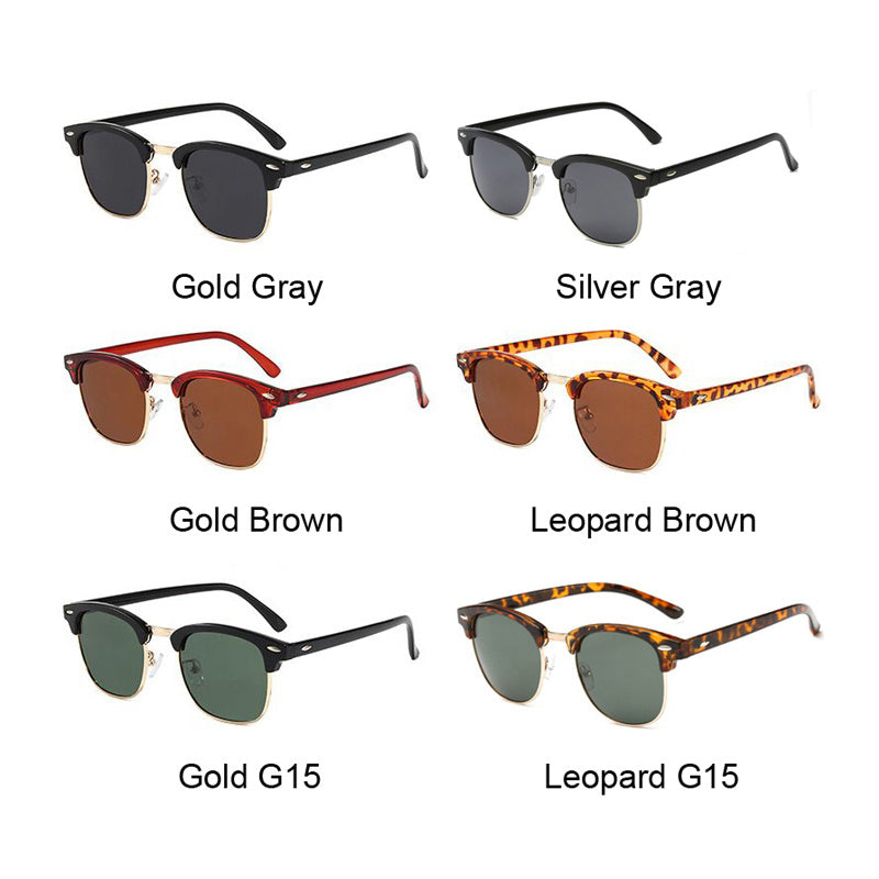 Vintage Polarized Sunglasses Men's Square Sun Glasses Retro Driver