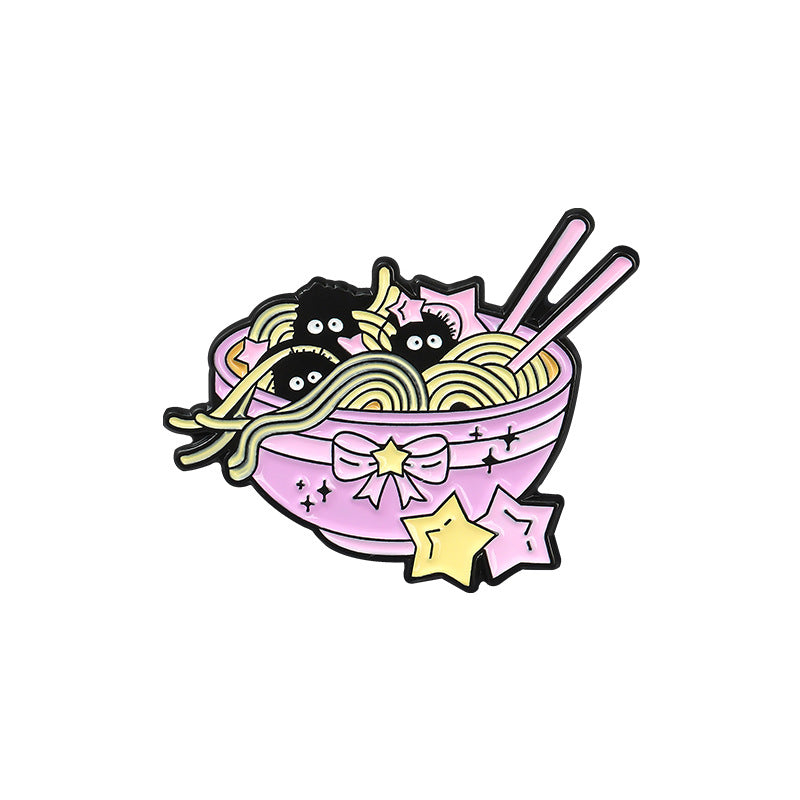 Cartoon Enamel Pin Girl And Cat Brooch