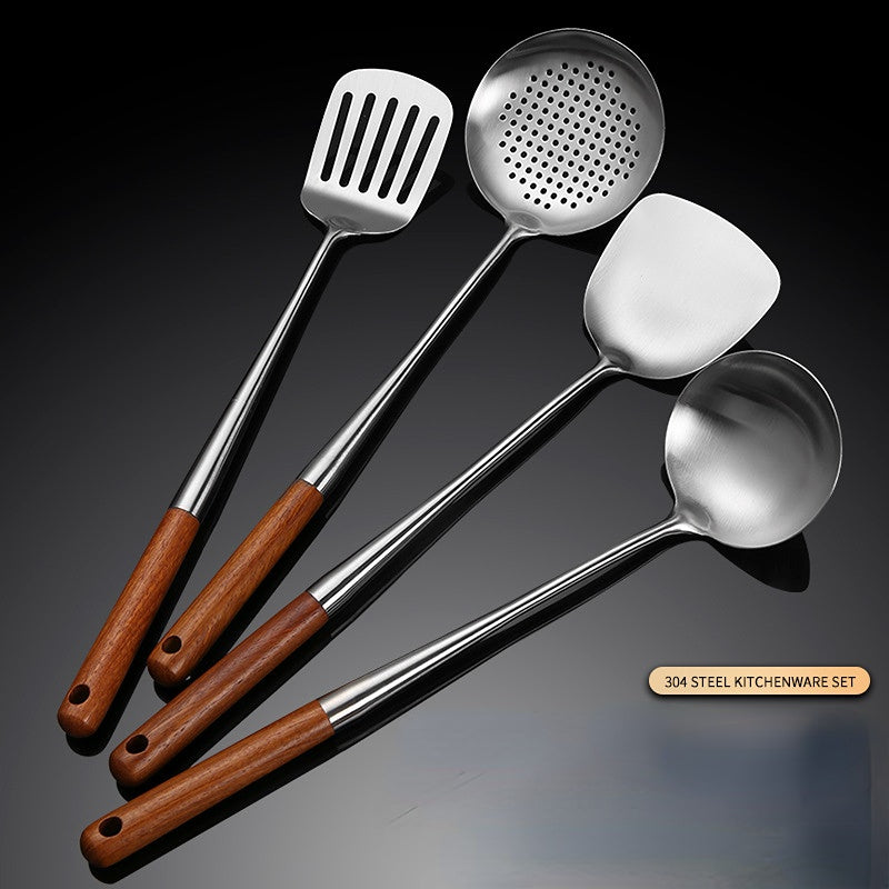 304 Stainless Steel Rosewood Wood Spatula Spoon Kitchenware
