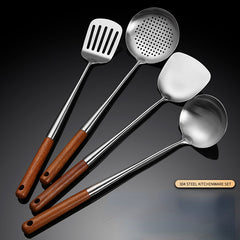 304 Stainless Steel Rosewood Wood Spatula Spoon Kitchenware