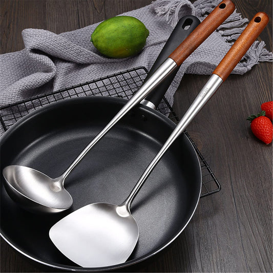 304 Stainless Steel Rosewood Wood Spatula Spoon Kitchenware