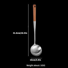 304 Stainless Steel Rosewood Wood Spatula Spoon Kitchenware
