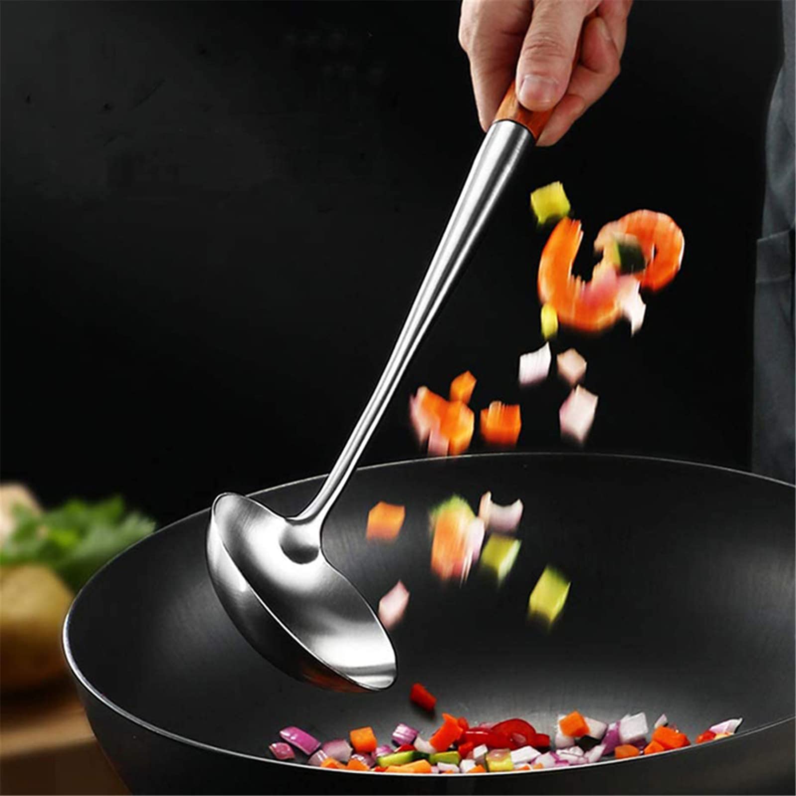 304 Stainless Steel Rosewood Wood Spatula Spoon Kitchenware