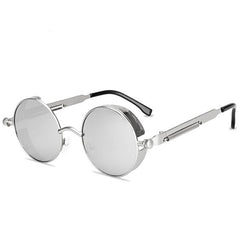 Steampunk Tinted Sunglasses Spring Temple Metal Glasses UV400