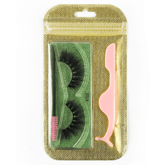 3D Thick Curling False Eyelashes Set with Tweezers & Brush